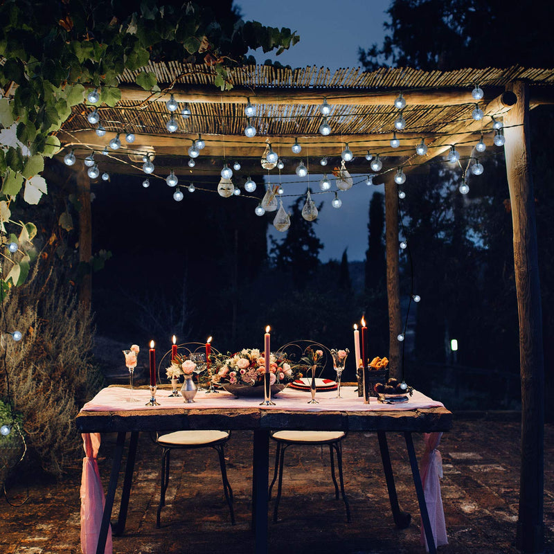 Solar-Powered Crystal Ball String Lights