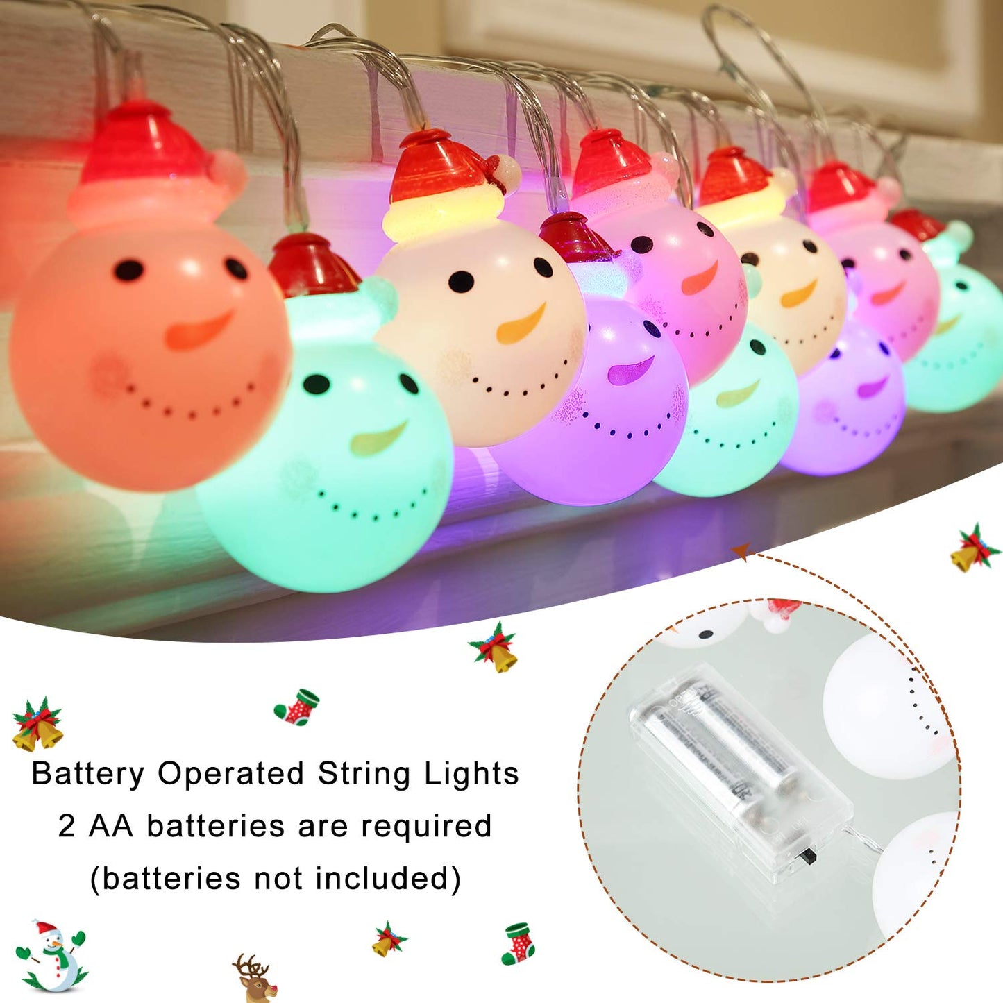 Cute Snowman Christmas Lights