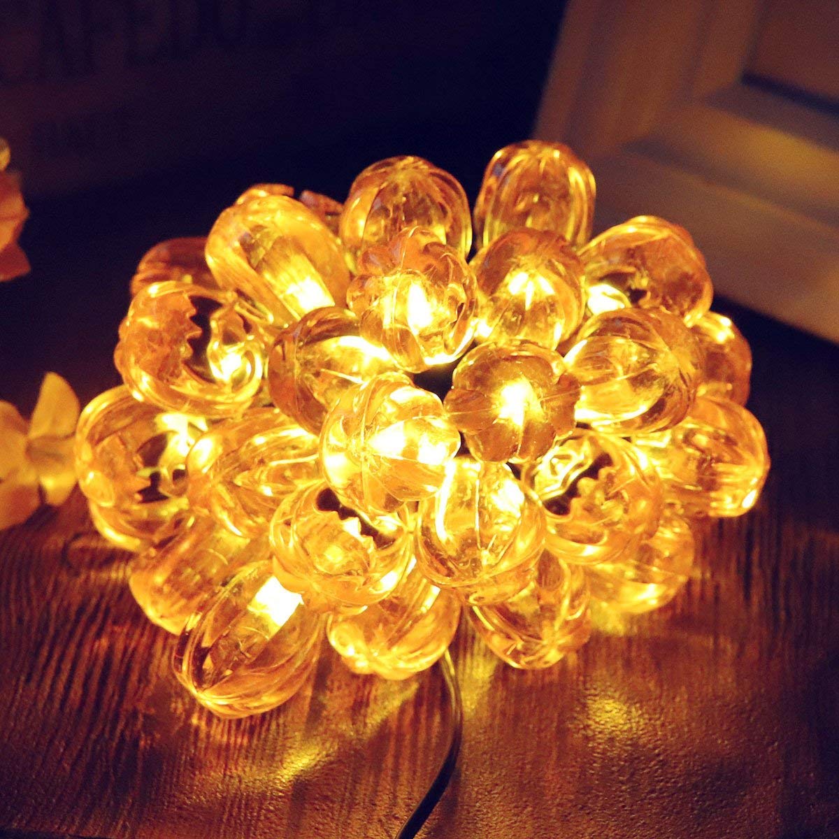 Solar 3D Little Pumpkins String Lights