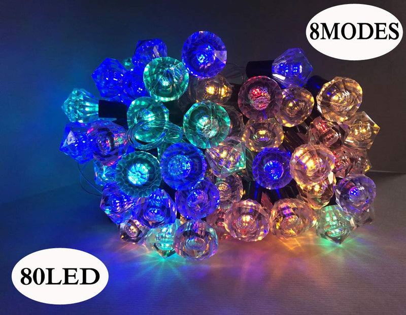 Solar Powered Diamond String Lights