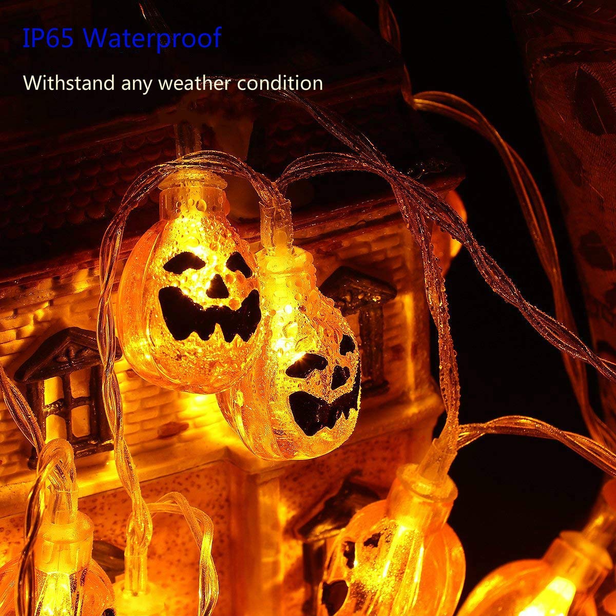 Solar 3D Little Pumpkins String Lights
