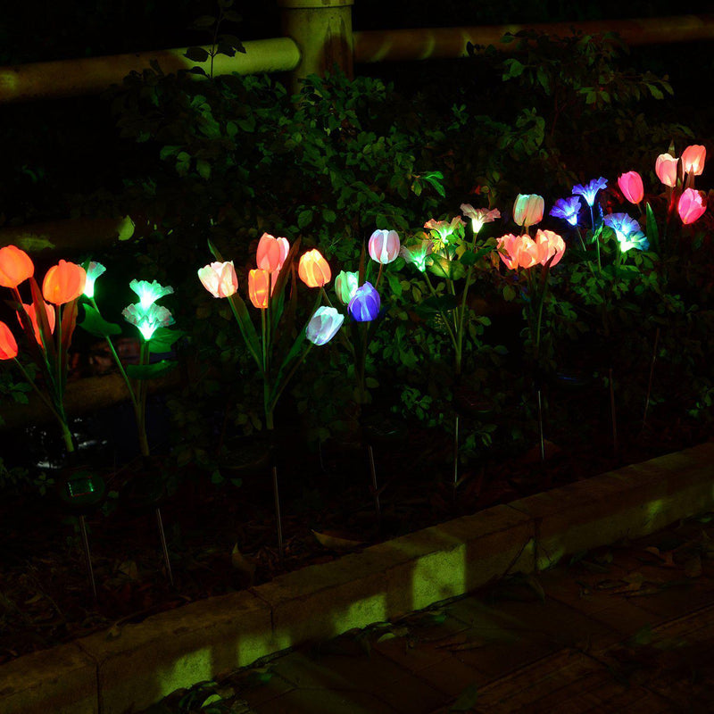 Solar Tulip Morning Glory Flower Lights