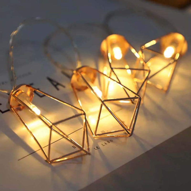 Geometric Diamond String Lights