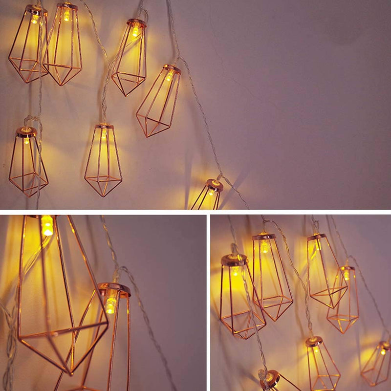 Geometric Diamond String Lights