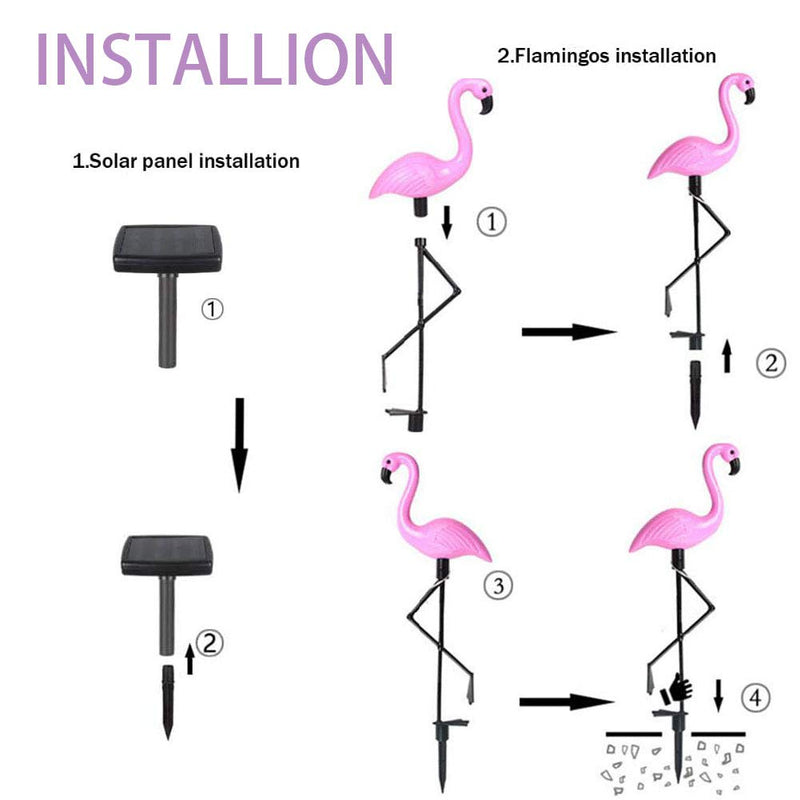 Solar Flamingo Light