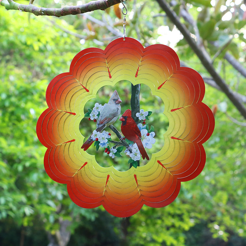 3D Garden Decorative Cardinal Wind Spinner