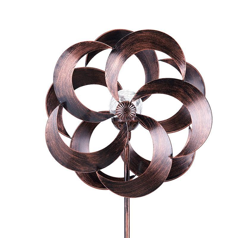 Solar Lamp Retro-Petal Wind Spinner