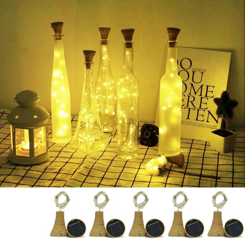 Solar Decem Wine Bottle Lights - 6 Pcs