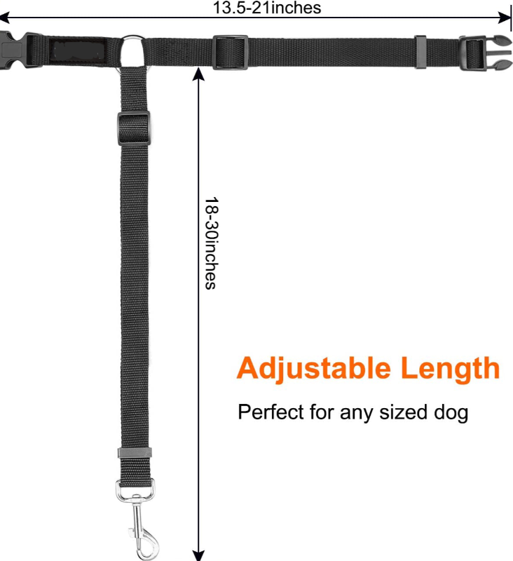 2 Pack Headrest Dog Car Safety Seatbelt