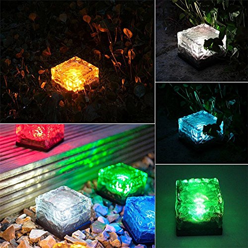 Solar Powered Brick Shape Path Light