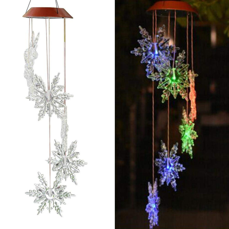 Solar-Powered Snowflake Light