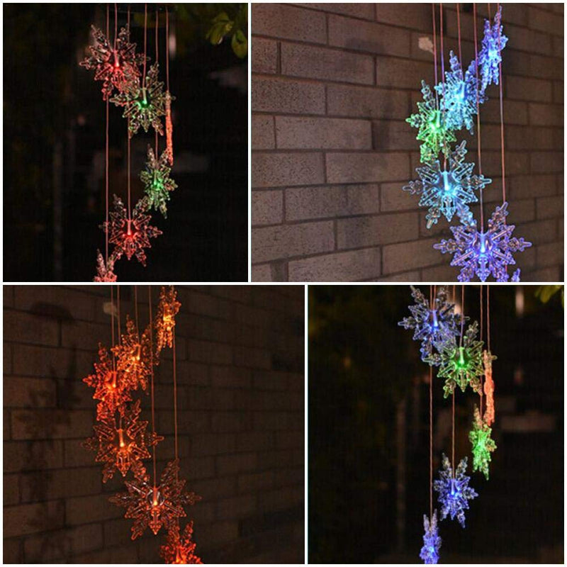 Solar-Powered Snowflake Light