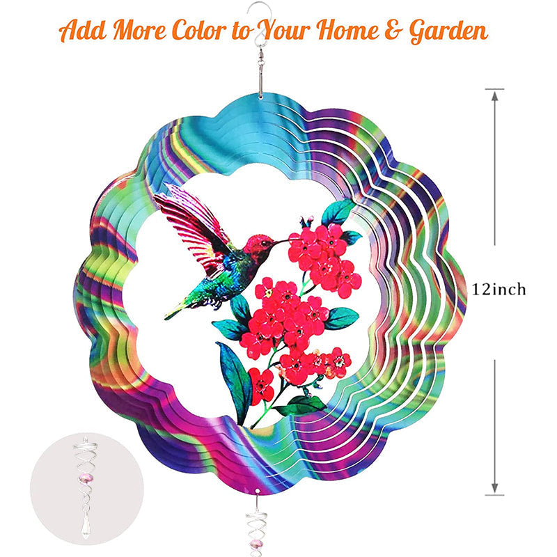 3D Garden Decorative Hummingbird Spinner