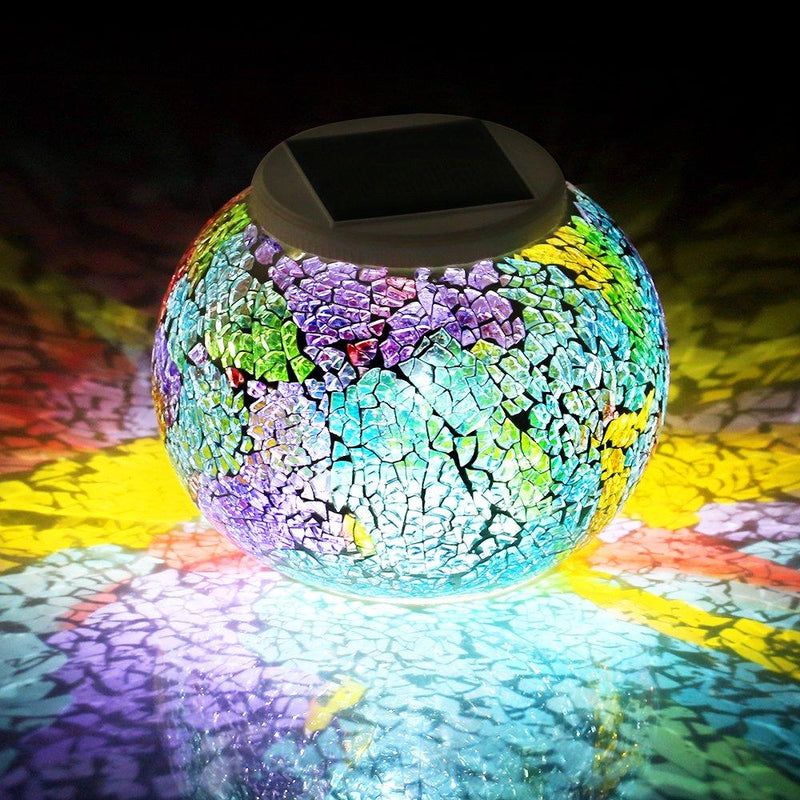 Solar Powered Glass Ball Led Garden Lights