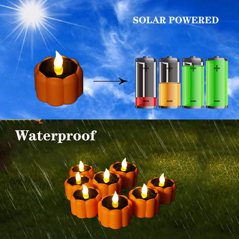 Solar Pumpkin Candles Lights