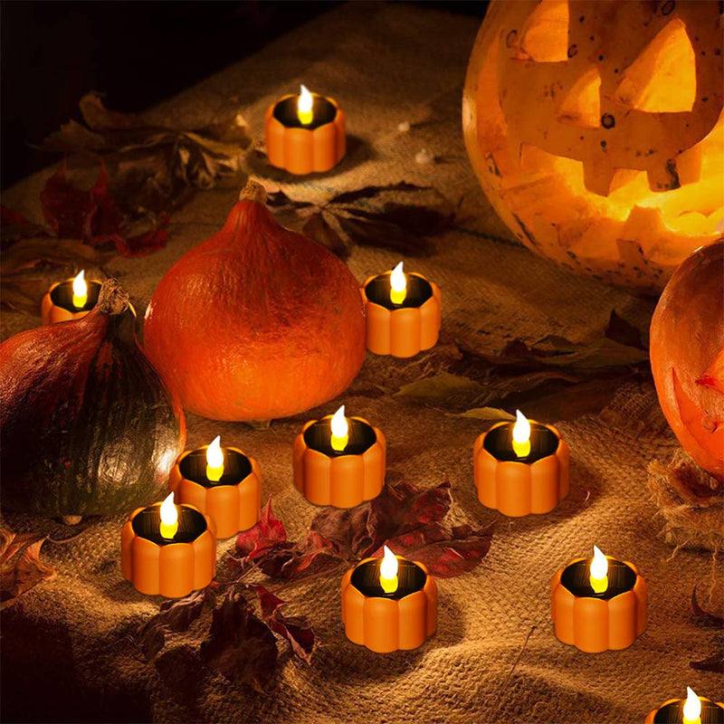 Solar Pumpkin Candles Lights