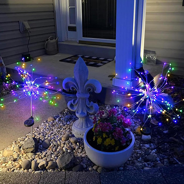 4 Packs Outdoor Solar Garden Firework Lights