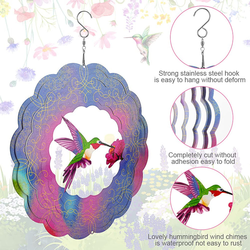 3D Garden Decorative Hummingbird Spinner