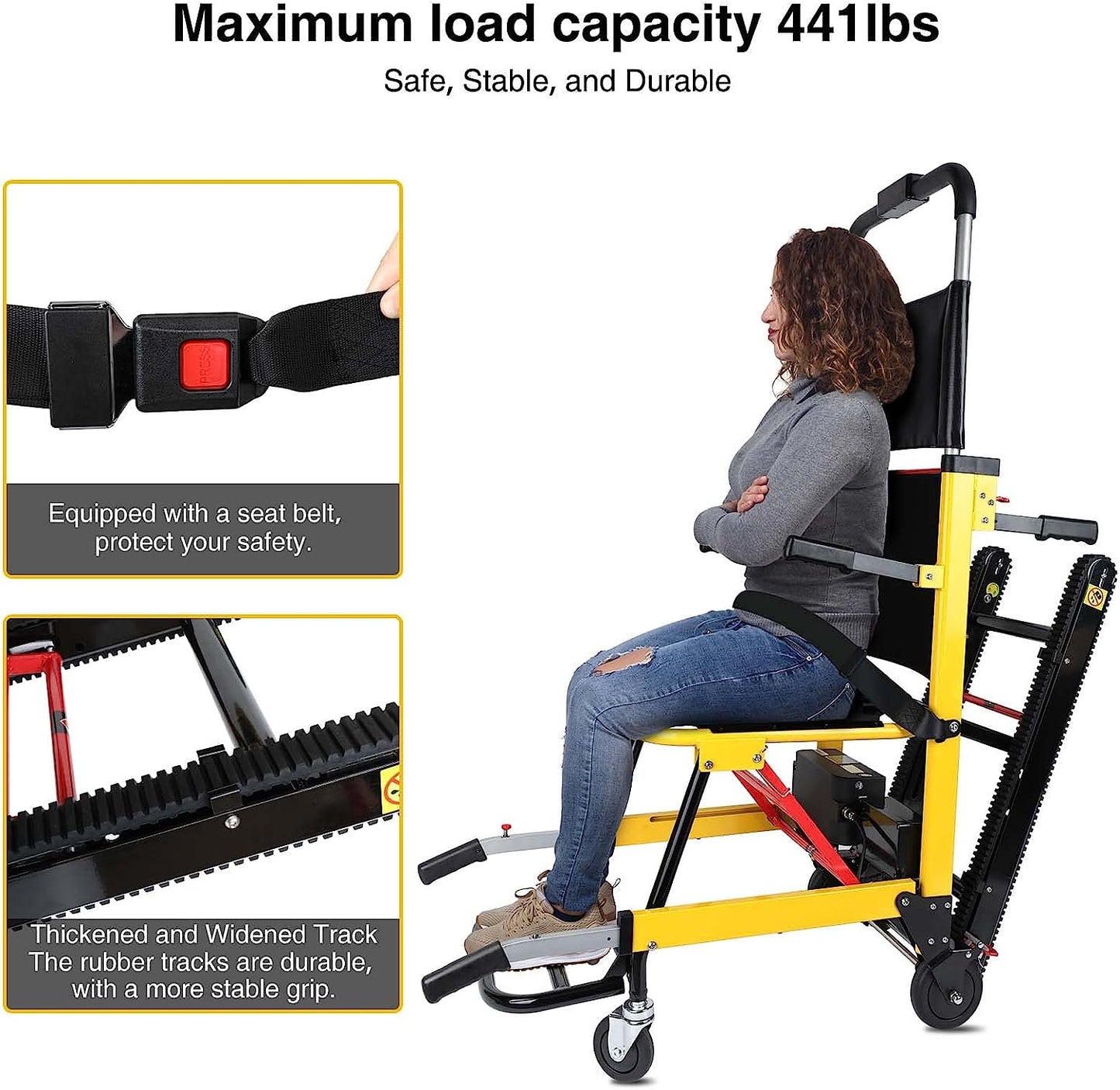 Motorized Portable Elderly Stair Climbing Lift Wheelchair