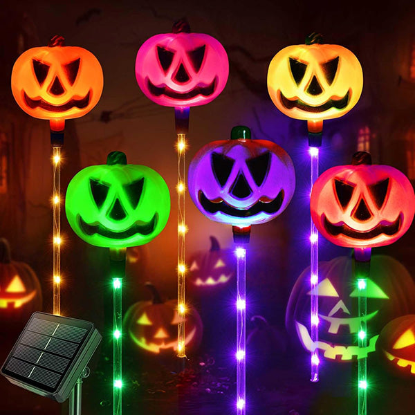 2025 Upgraded 👻🎁 6-Packs LED Solar Halloween Ground Lights