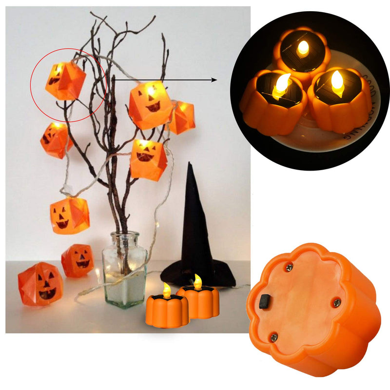 Solar Pumpkin Candles Lights