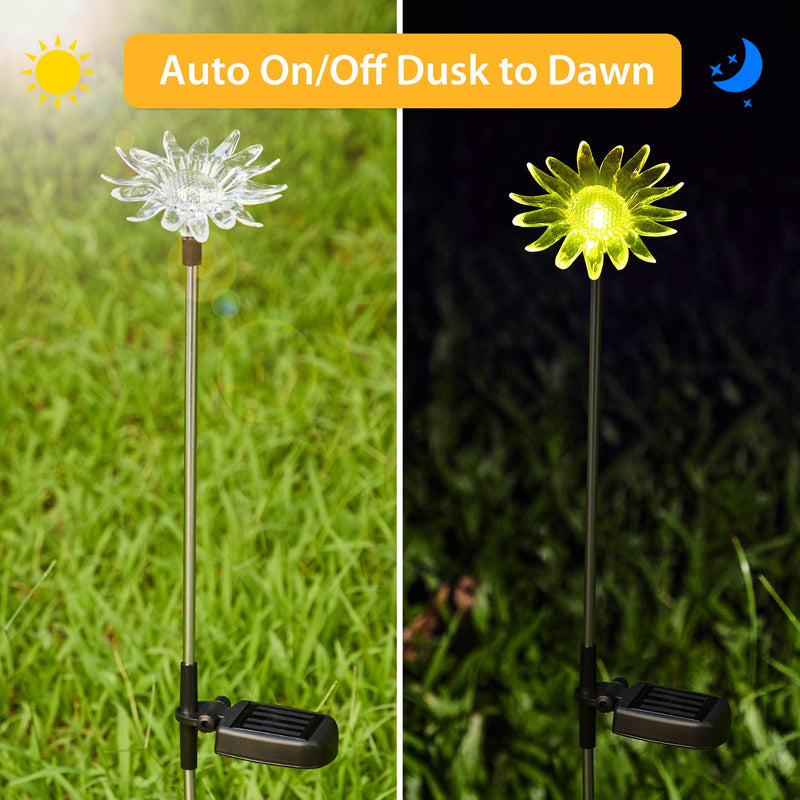 Solar-Powered Dandelion Lily Sunflower Light