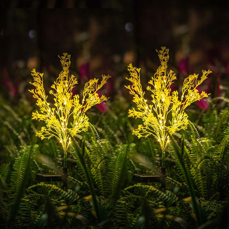 Golden Floral Solar Light