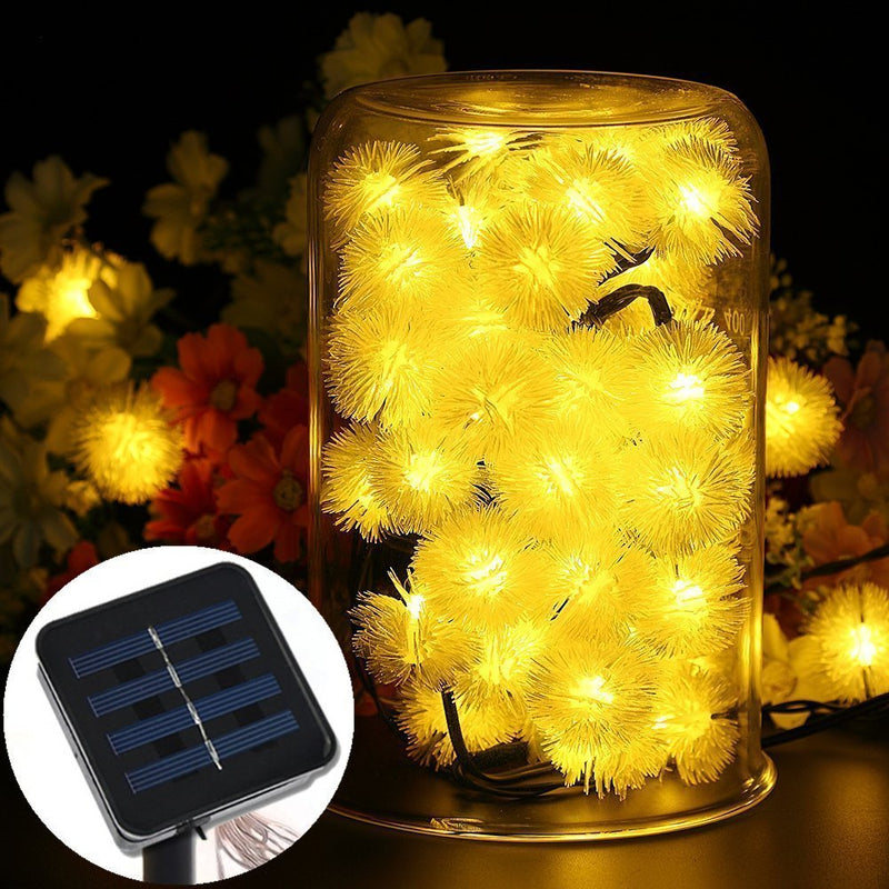 Solar-Powered Warm-White Dandelion Lights