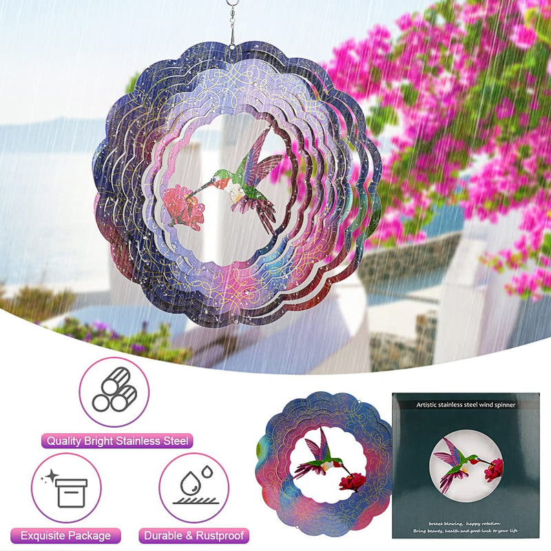 3D Garden Decorative Hummingbird Spinner