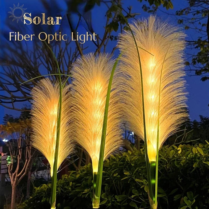 Solar Reed Garden Lights Outdoor Decorative