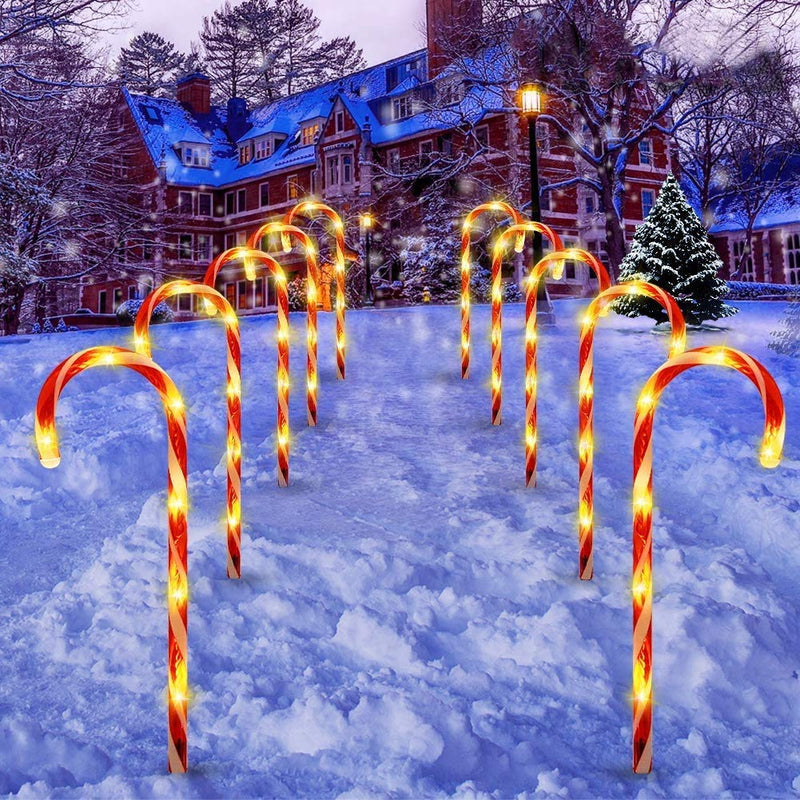 Christmas Candy Cane Pathway Lights