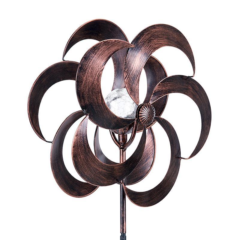 Solar Lamp Retro-Petal Wind Spinner