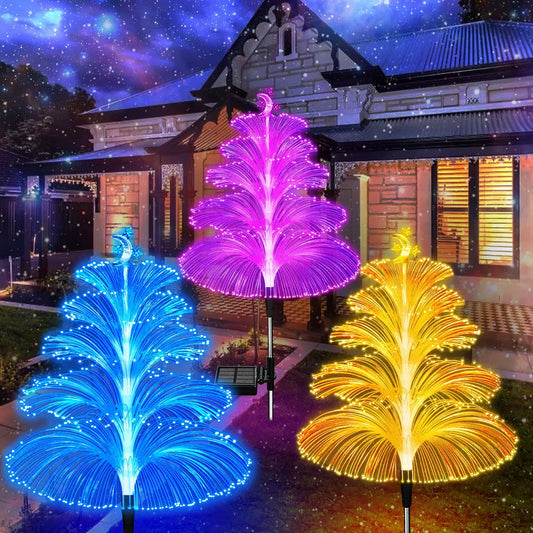 3 Pack Seven Colors Gradient Solar Christmas Tree Lights