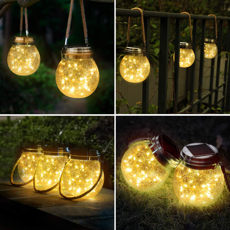 Solar-Powered Glass Jar Light