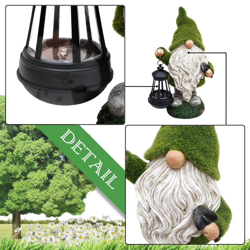 Solar Garden Gnome Statue - Lantern