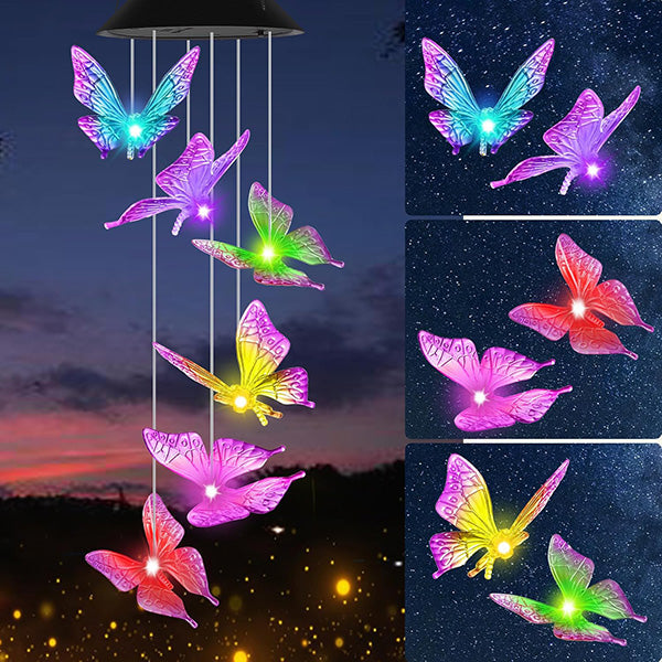 🦋 Enhance Your Garden - ✨Creative Bird Design Solar Wind Chimes