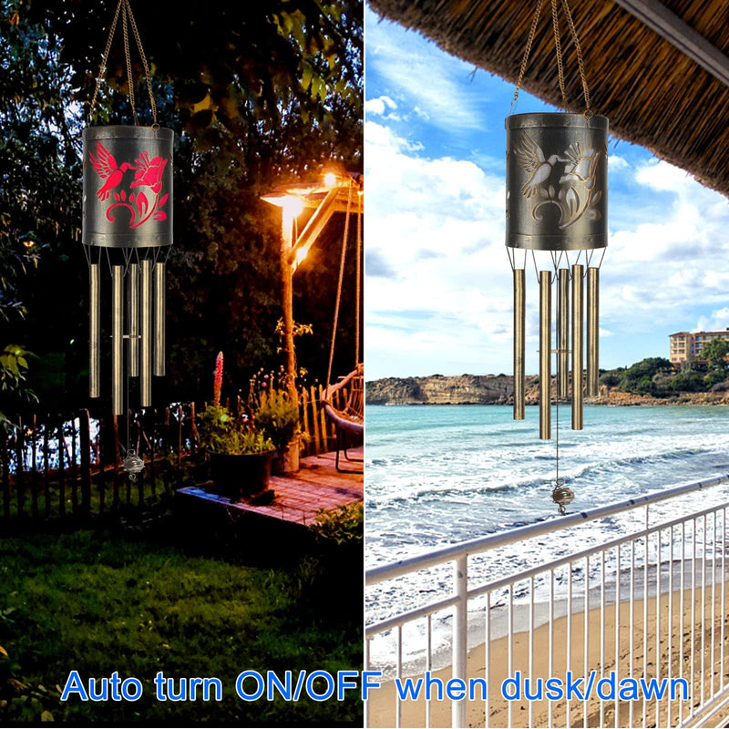 Hummingbird Metal Wind Chime Lamp