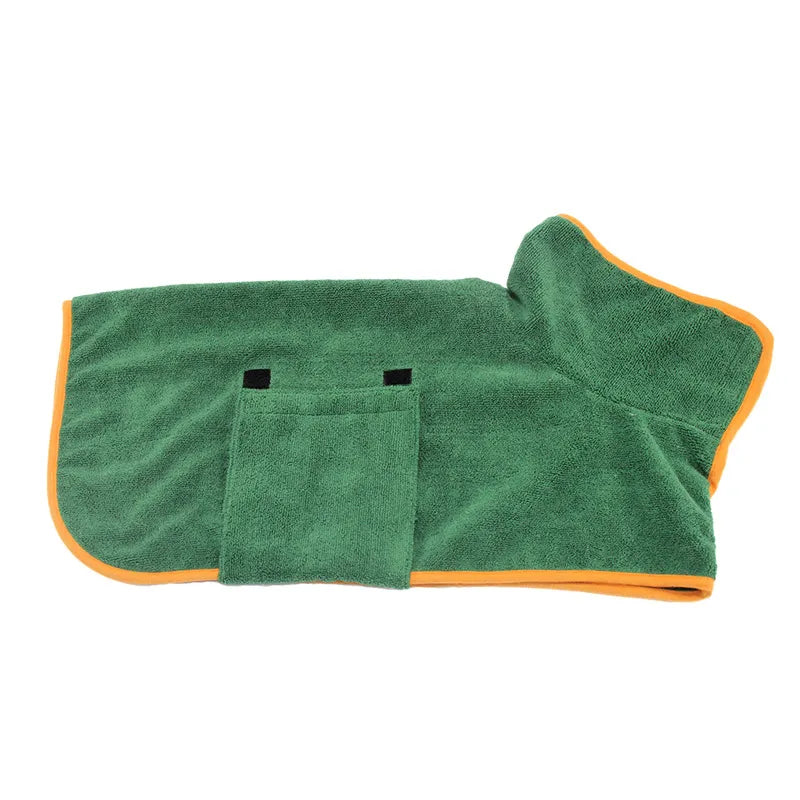 Super Absorbent Pet Bathrobe for Dogs & Cats of All Sizes