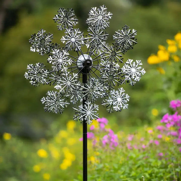 Snowflake Solar Wind Spinner