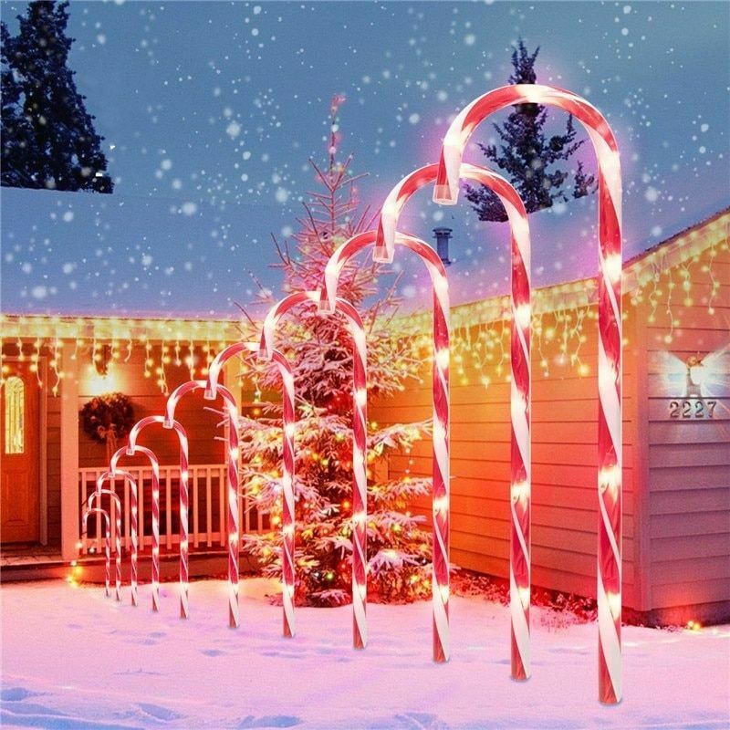 Christmas Candy Cane Pathway Lights