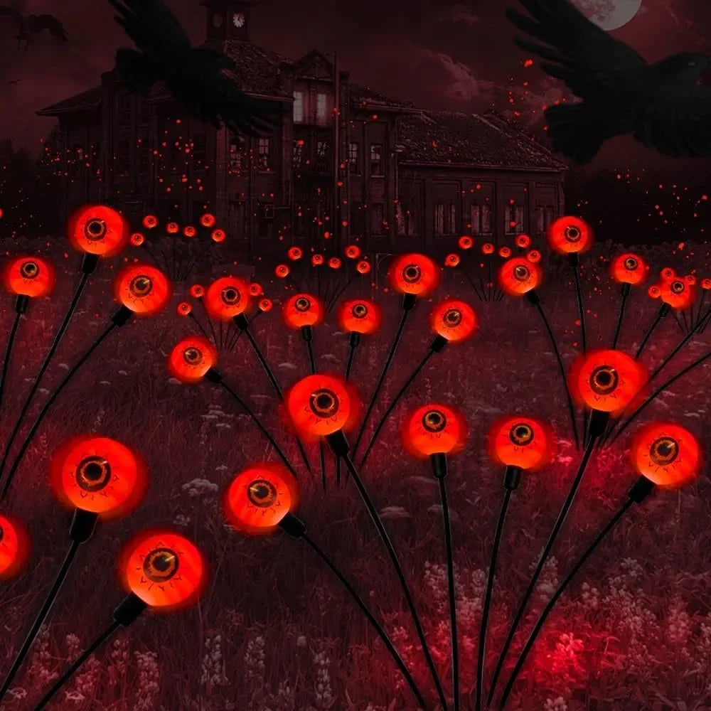 4-Packs Halloween Solar Scary Eyeball Lights