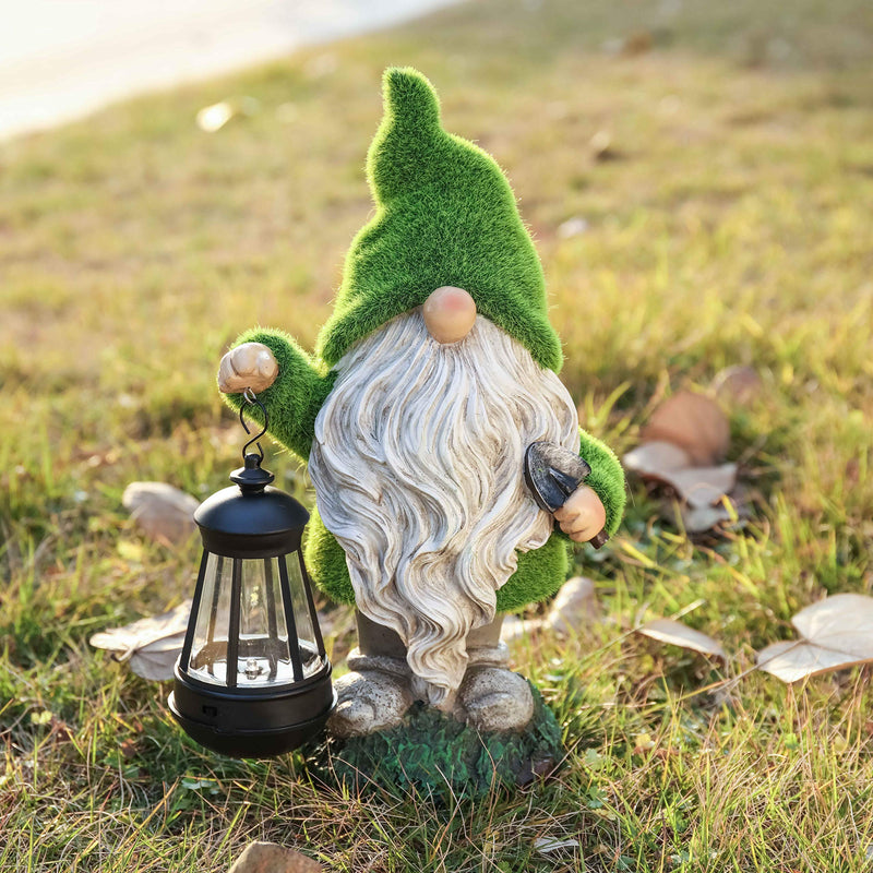 Solar Garden Gnome Statue - Lantern