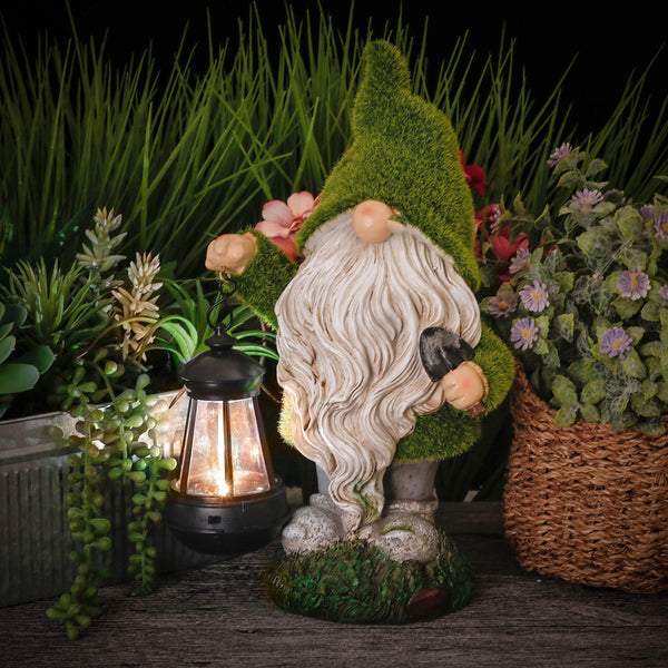 Solar Garden Gnome Statue - Lantern