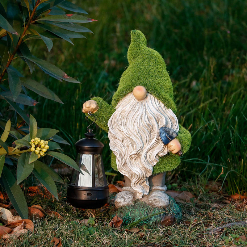 Solar Garden Gnome Statue - Lantern