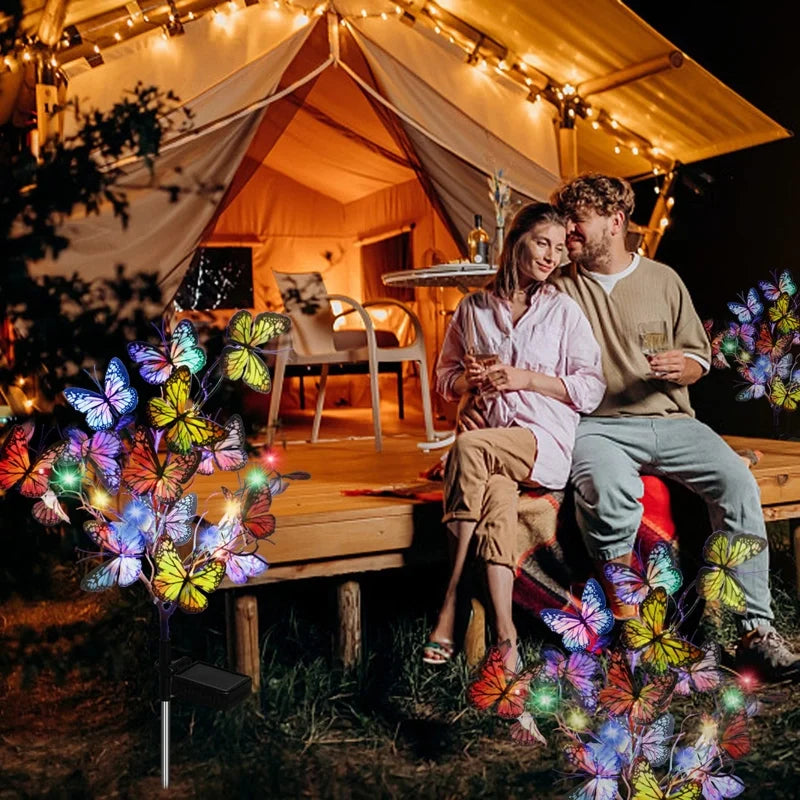 2 Packs Solar Outdoor Butterfly Lights