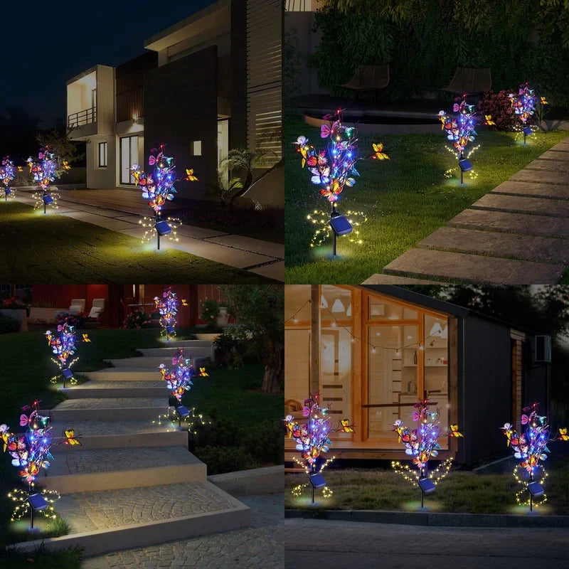 2 Packs Solar Outdoor Butterfly Lights
