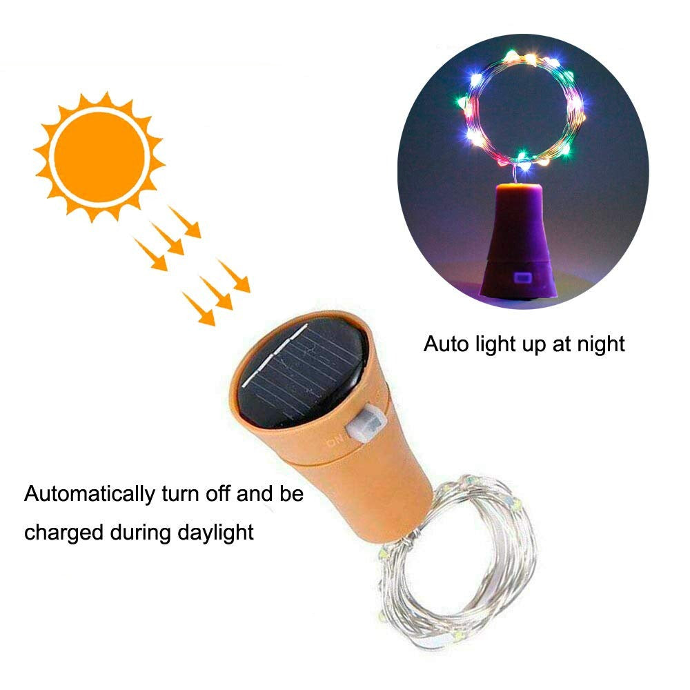 Solar Decem Wine Bottle Lights - 6 Pcs