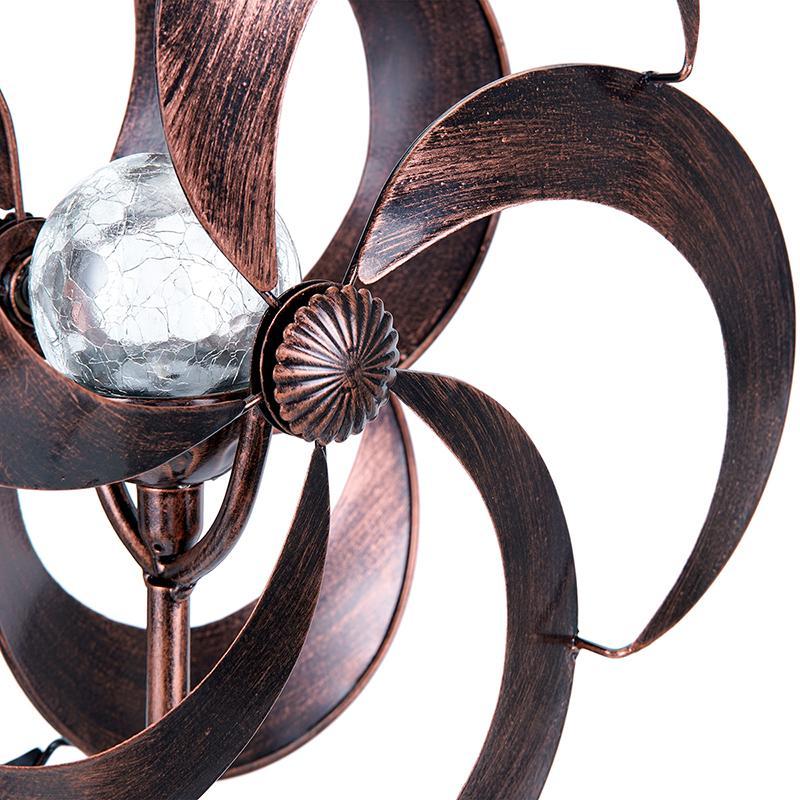 Solar Lamp Retro-Petal Wind Spinner