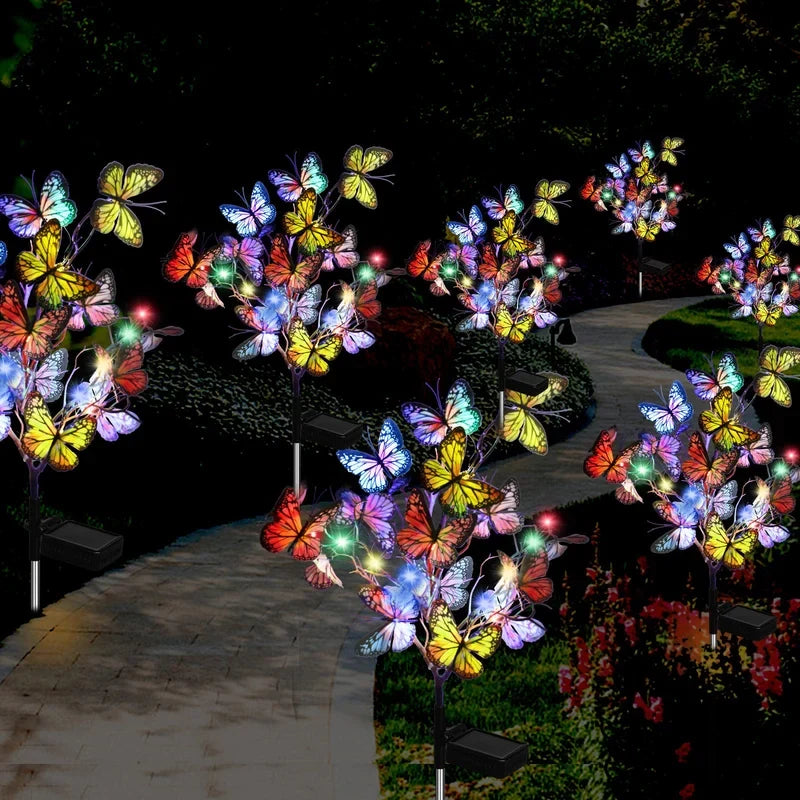 2 Packs Solar Outdoor Butterfly Lights