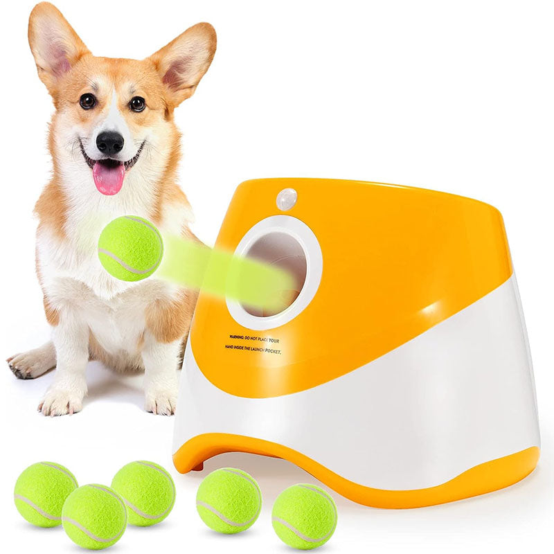 Automatic Pet Dog Fetch Tennis Ball Thrower Launcher Machine